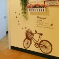 Flowers In The Basket Of The BIke Wall Sticker